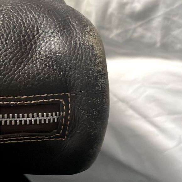 Michael Rome For M. Fine Dark Brown Genuine Leather Two Handle Tote - Picture 6 of 12